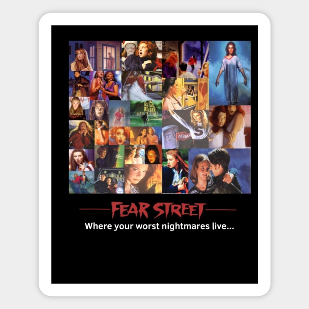 Fear Street Cover Collage Shirt Magnet by Slippery_Syzoth